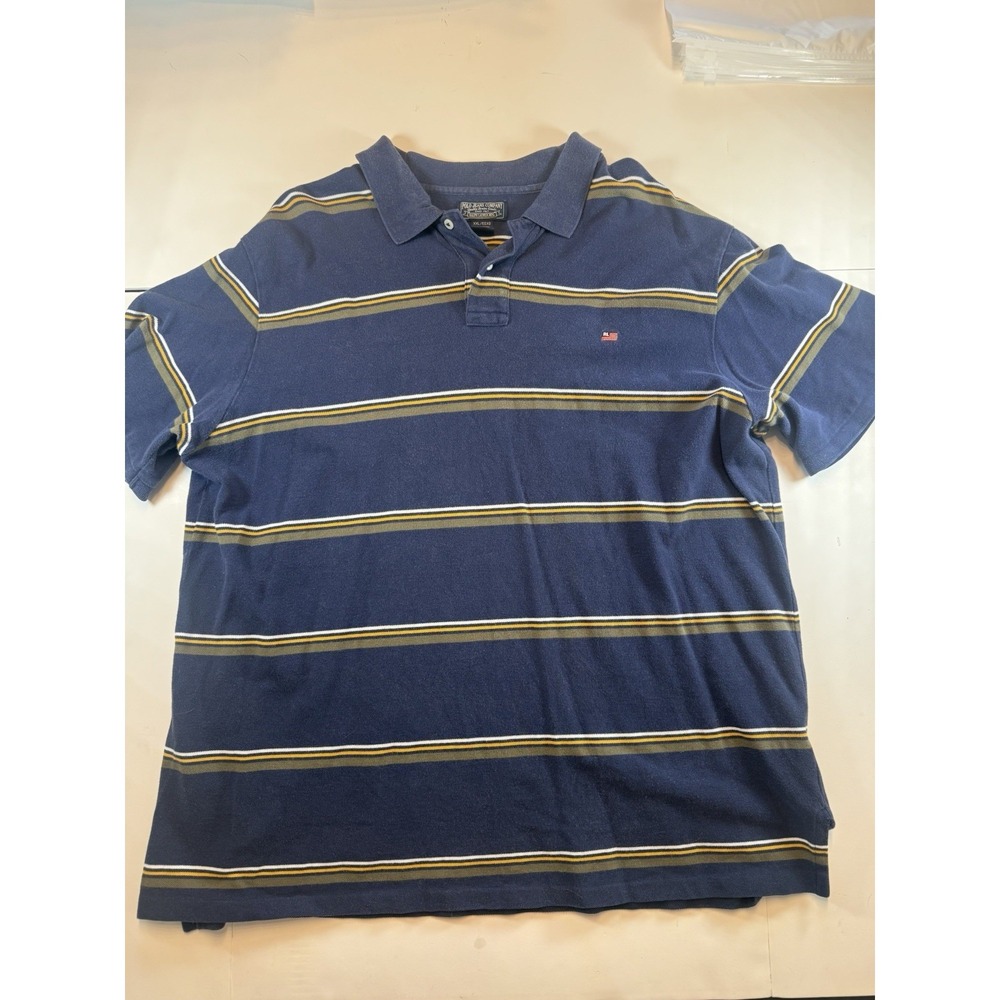 Polo Jeans Ralph Lauren Vintage Striped Polo Short Sleeve Shirt 2XL